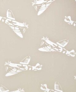 Tapeta Paper Boy Spitfires Stone beżowa w samoloty